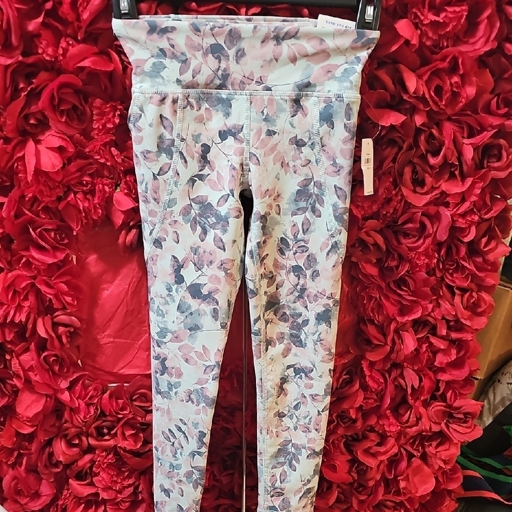 Old Navy NWT Girls Floral Print Leggings Size Small